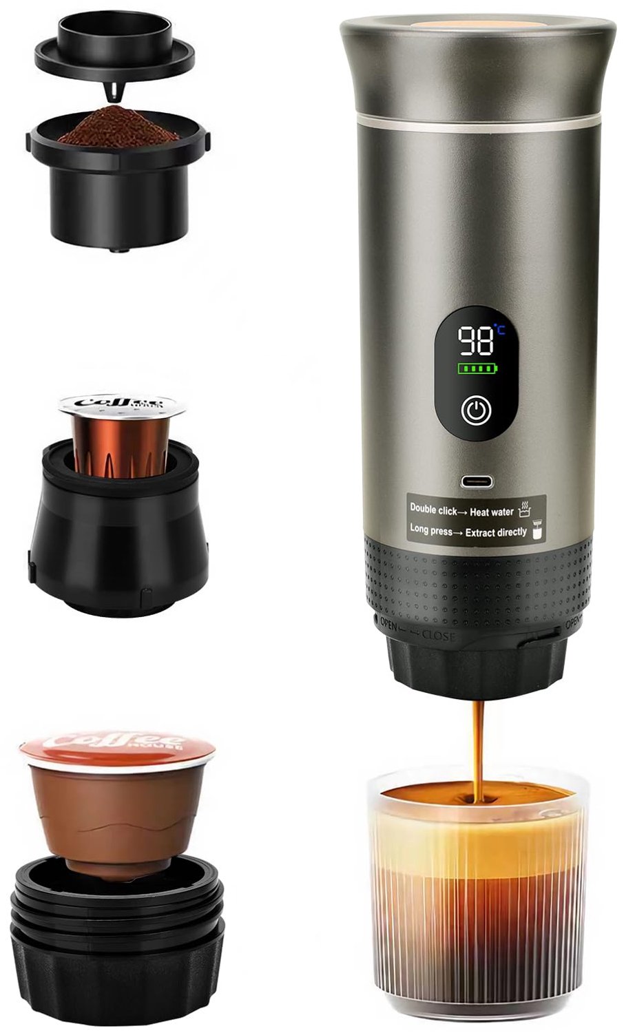 Draagbare Espresso Machine voor Koffieliefhebbers