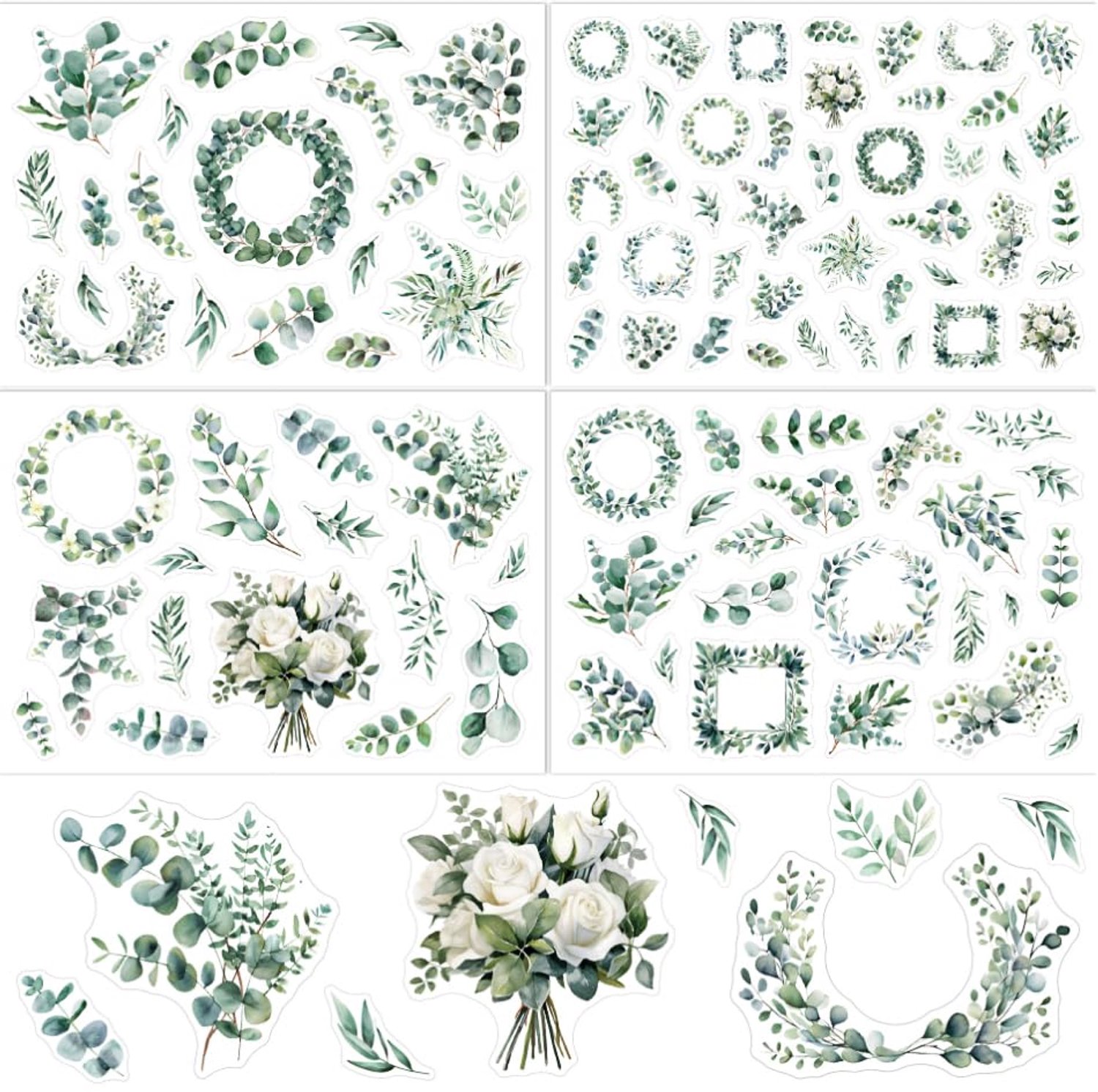 Set van 100 Verjaardags- en Bruiloftstickers voor Decoratieprojecten