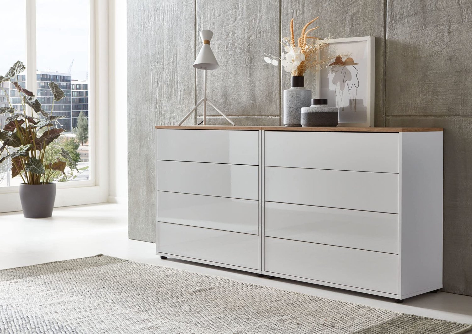 Commode Milaan Set 1 - Dressoir met Hoogglans Afwerking