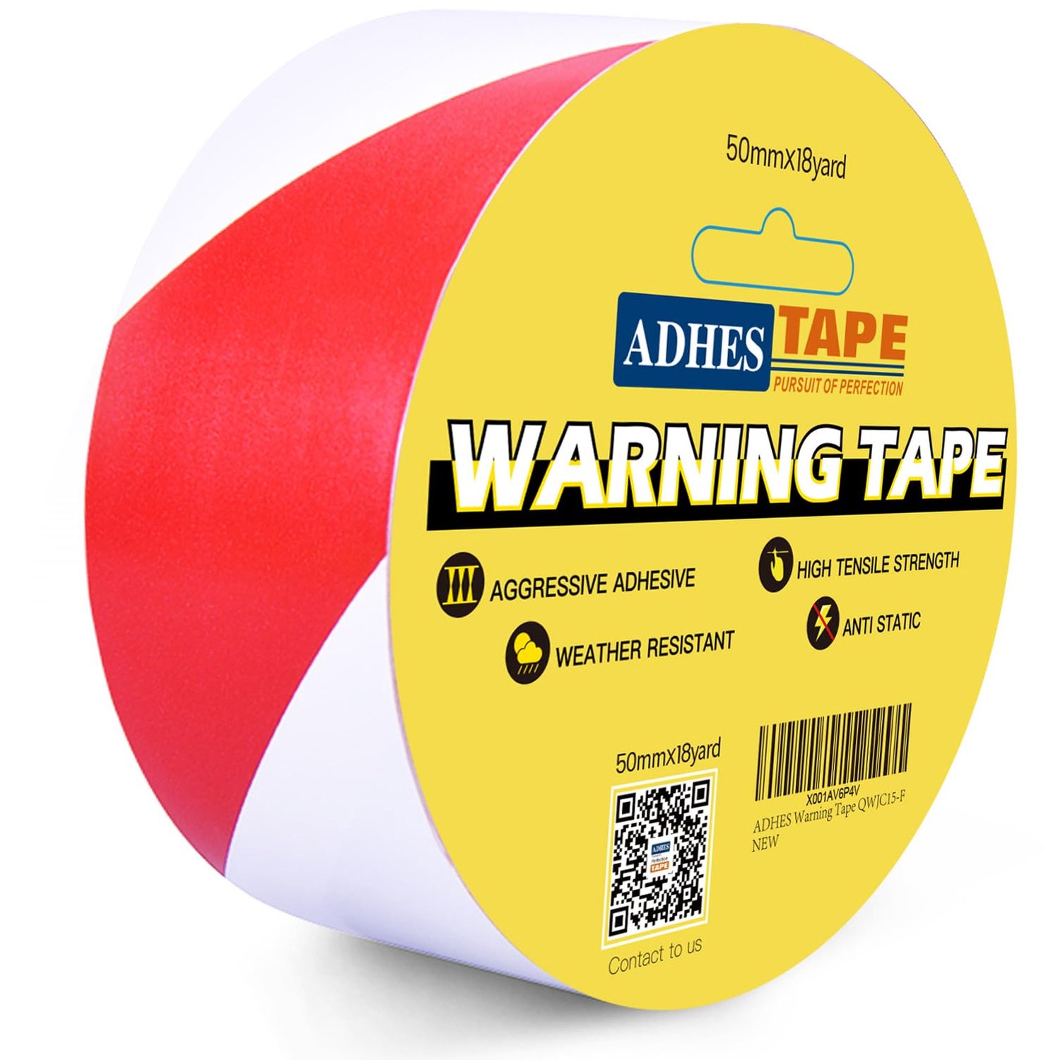 Zwart/Gele Vloermarkeringstape 50mm x 45m voor Gevaren
