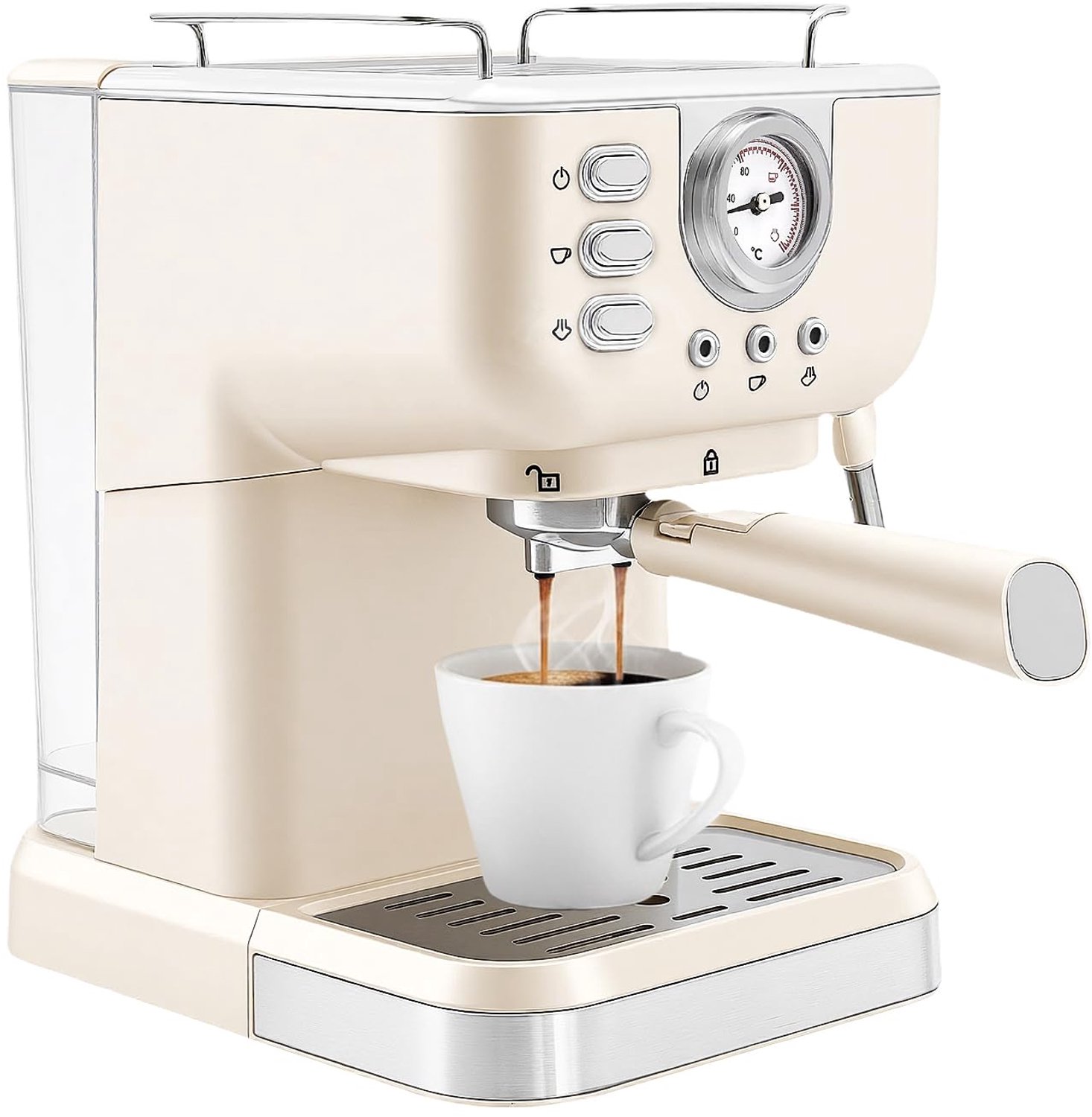 Koffiezetapparaat - 20 bar met Melkopschuimer en 1,5 L Capaciteit