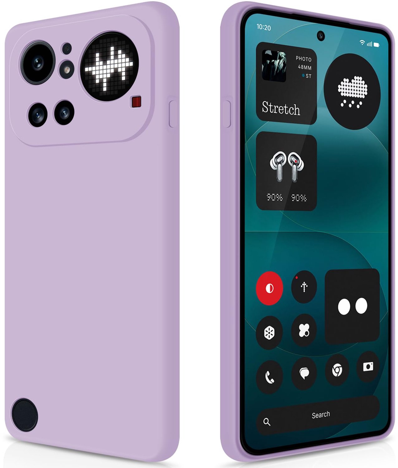 Siliconen Hoesje voor Telefoon 4a Pro, Schokbestendig en Krasbestendig, Purper