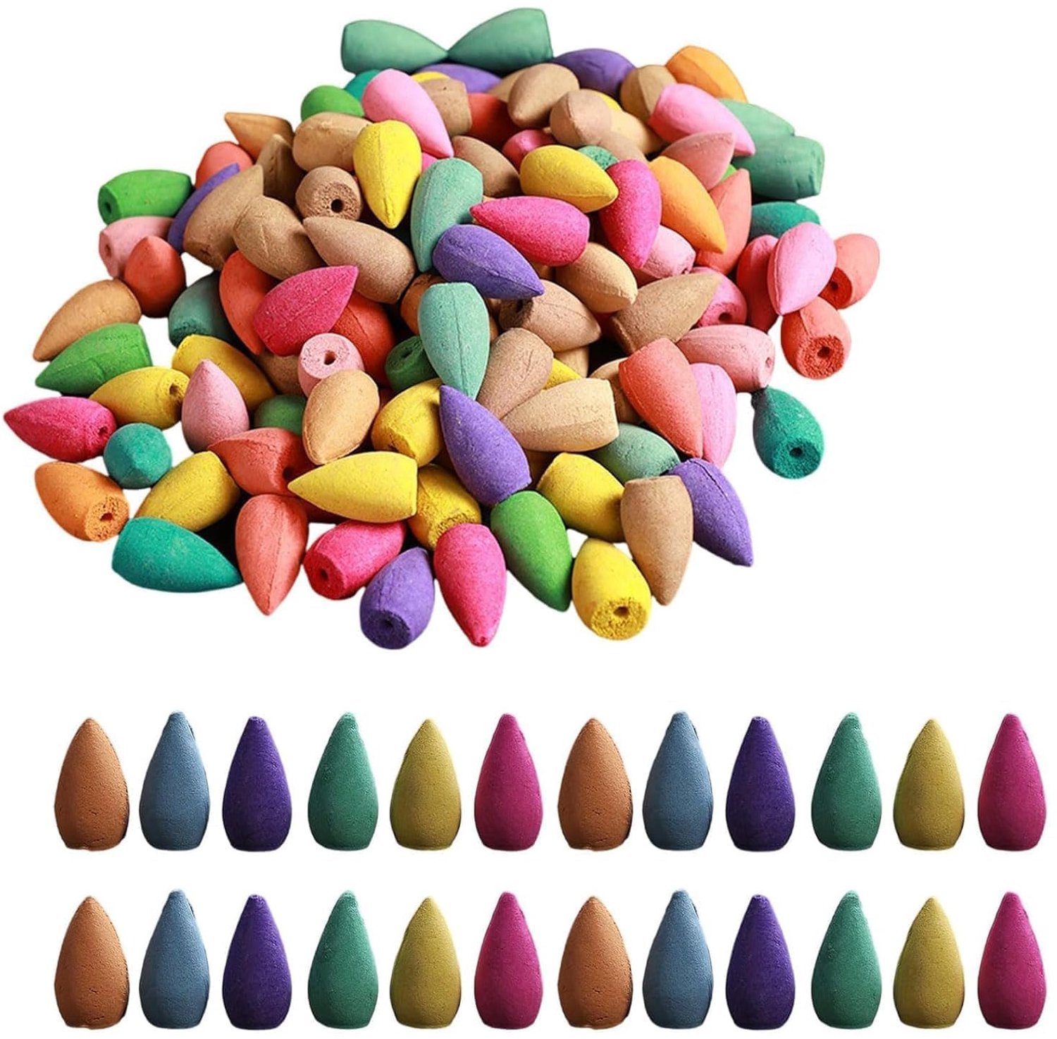 300 Stuks Backflow Wierookkegels met Vanillegeur