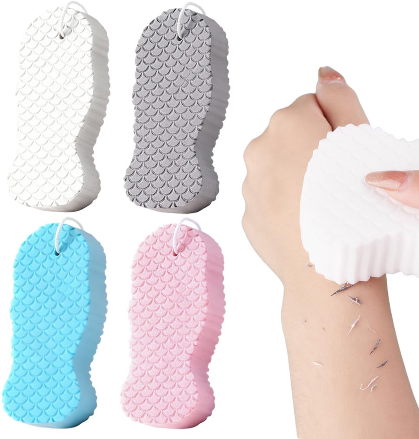 Set van 4 Badsponzen voor Peeling en Verzorging