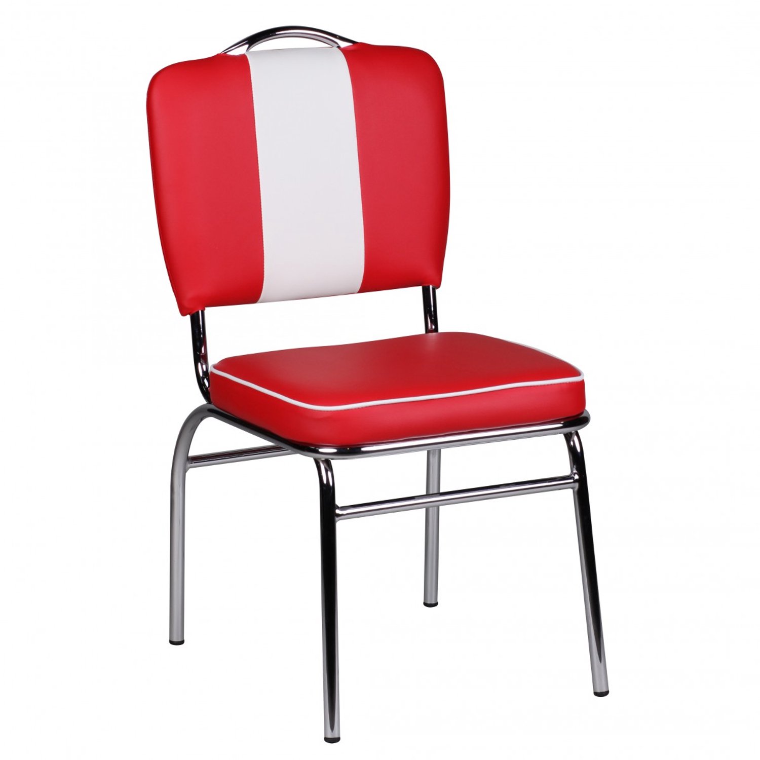 Cosmo Casa Eetkamerstoel - Kunstleer - Metaal Rood