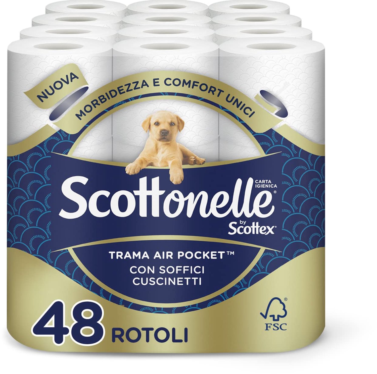 Toiletpapier Soft en gepolsterd - 48 rollen