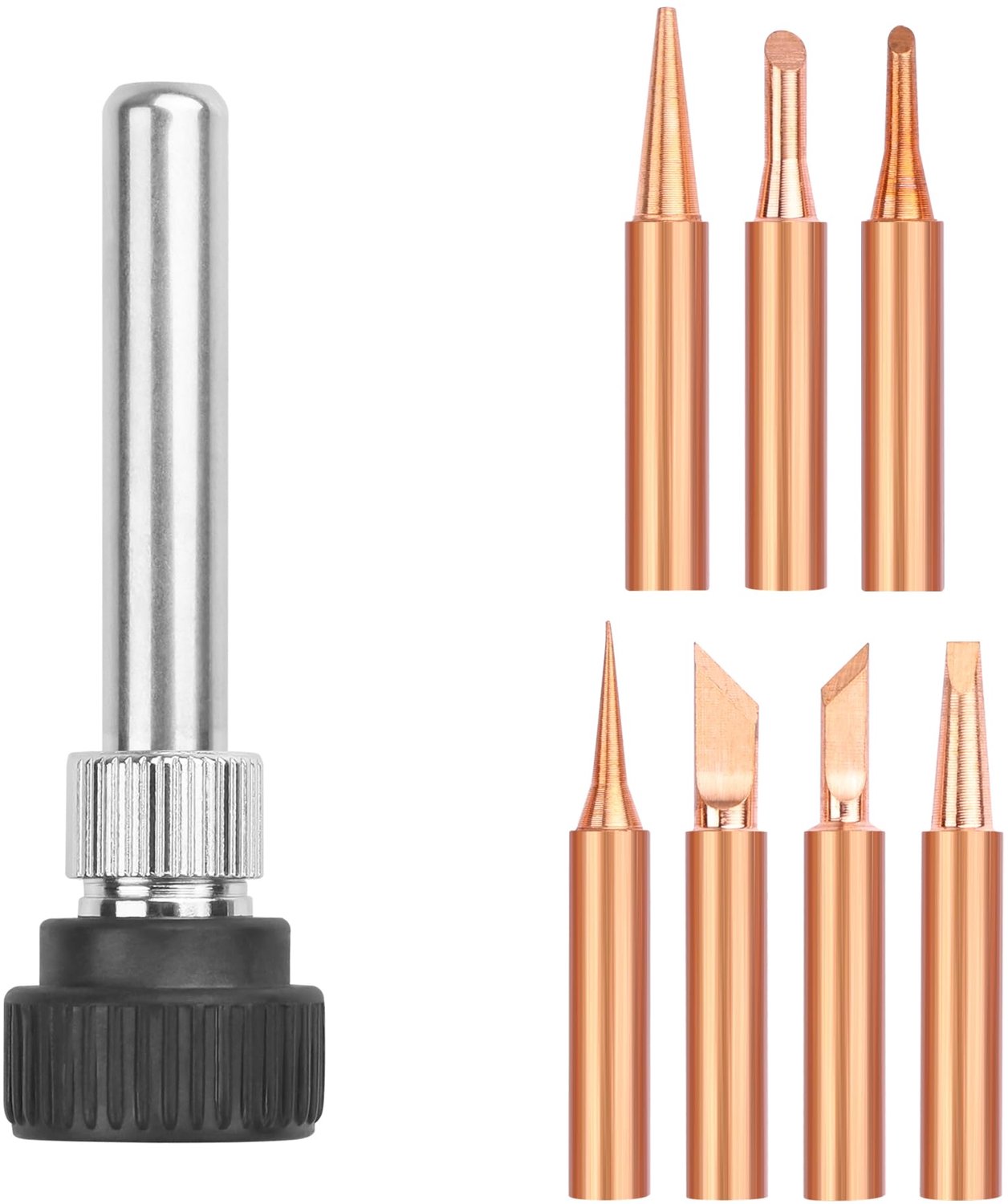 Solder Tip Set met Houder voor Soldering Stations, 3 Kleuren