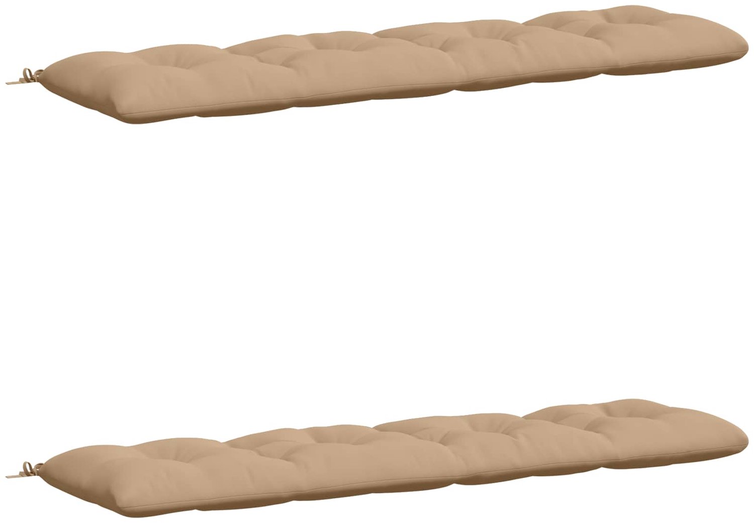 vidaXL Bankkussens - VIANEN - 2 - st - 100% - Polyester - Zand - 190 - x - 50 - x - 12 - cm