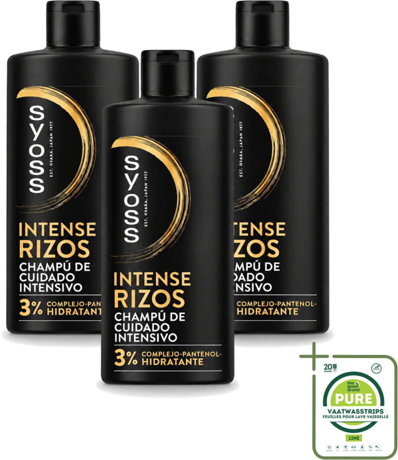 3 x Syoss – Shampoo – Intense Curls – 440 ml - Grootverpakking - Vaatwasstrips - Krullen Verzorging - Golvend Haar - Krullend Haar - Pluisvrij Haar - Haardefinitie