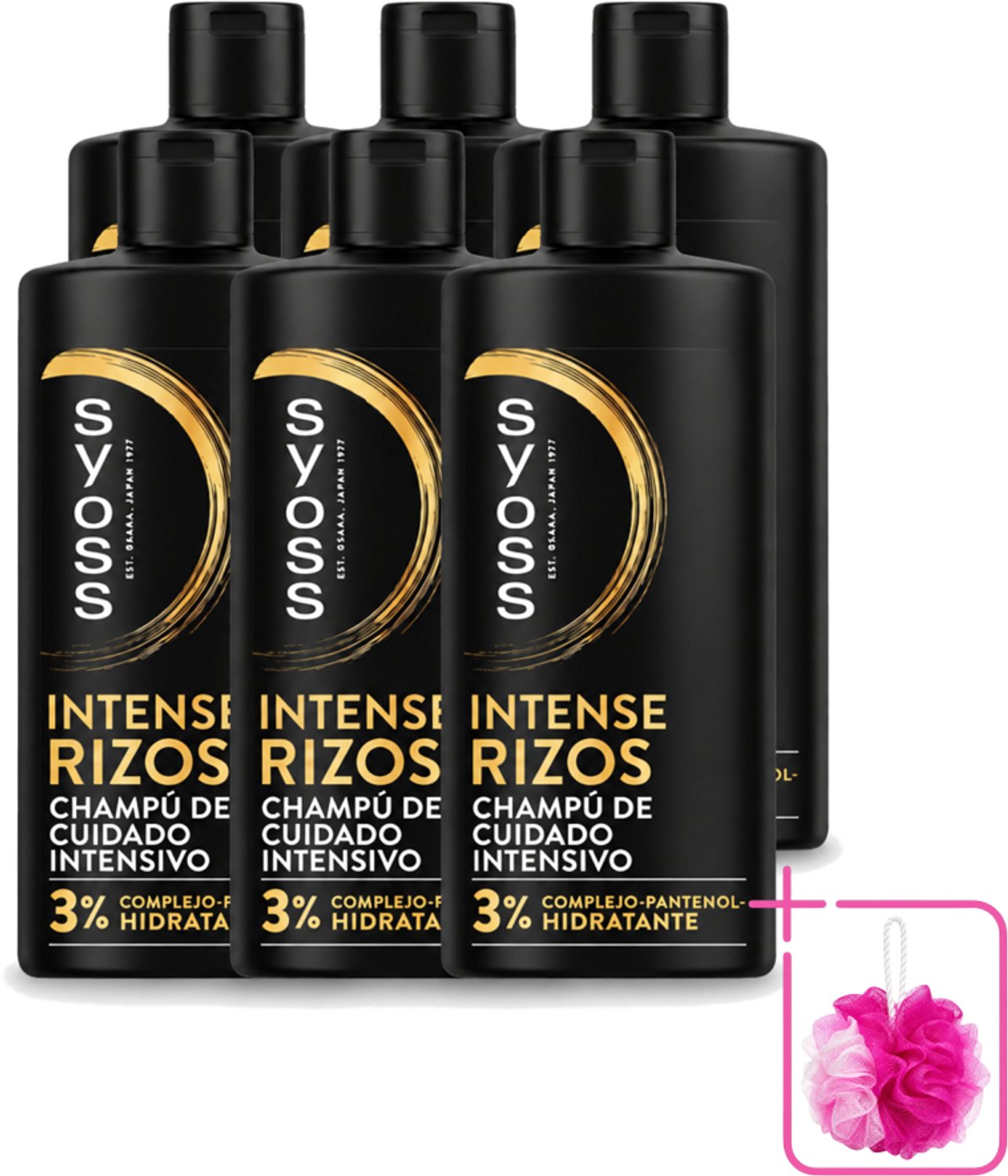 6 x Syoss – Shampoo – Intense Curls – 440 ml - Bulkverpakking - Krullen verzorging - Douchemop - Golvend haar