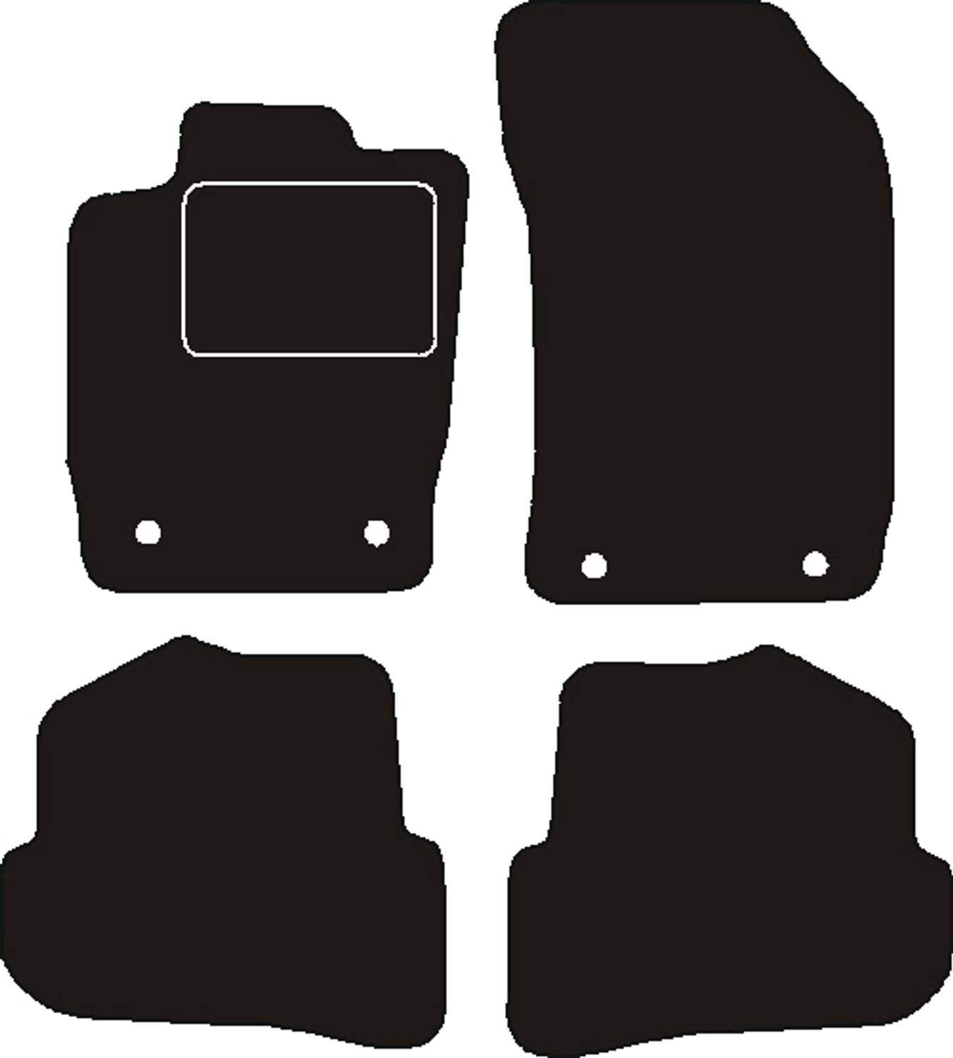 Mats4all | Naaldvilt automatten passend voor Audi A1 2010-2018 | Antislip | Met versterking | 4-delig | Automatten | Mattenset