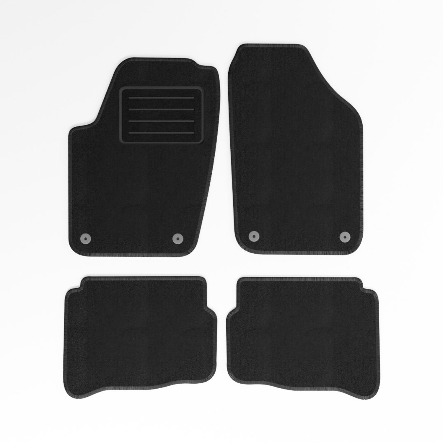 Mats4all | Naaldvilt automatten passend voor Volkswagen Polo 2001-2005 | Antislip | Met versterking | 4-delig | Automatten | Mattenset