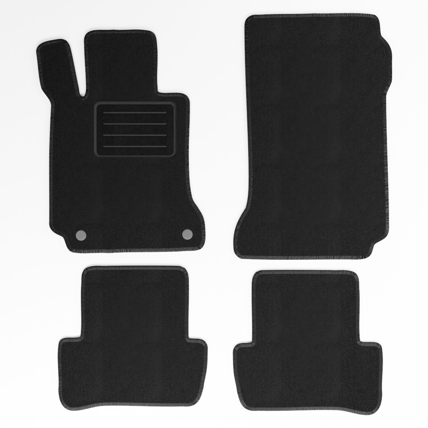 Mats4all | Naaldvilt automatten passend voor Mercedes C-Klasse 2007-2014 | Antislip | Met versterking | 4-delig | Automatten | Mattenset