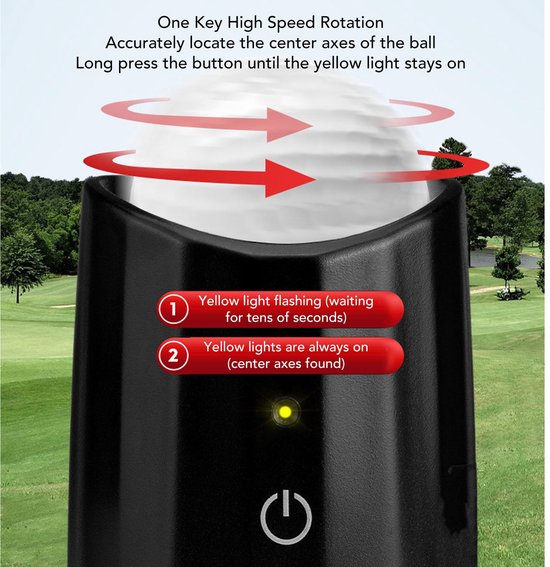 Golfbalmarker Automatische Zwaartekrachtmarkering - Elektronische Uitlijningsmarkeringstool - Compact en Draagbaar - Verbeterde Prestaties - Stevig PP-Materiaal - Golfaccessoire — afbeelding 2