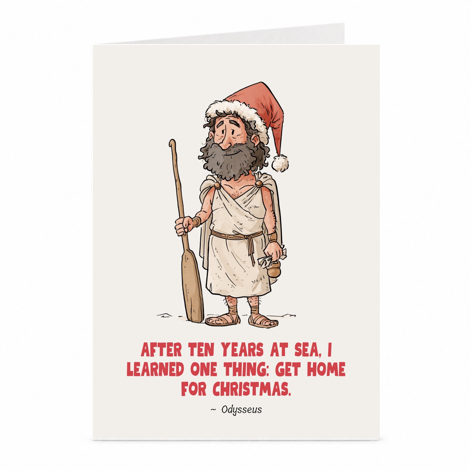 JustTheCardGuy Odysseus kerstkaart - Griekse mythologie - A6