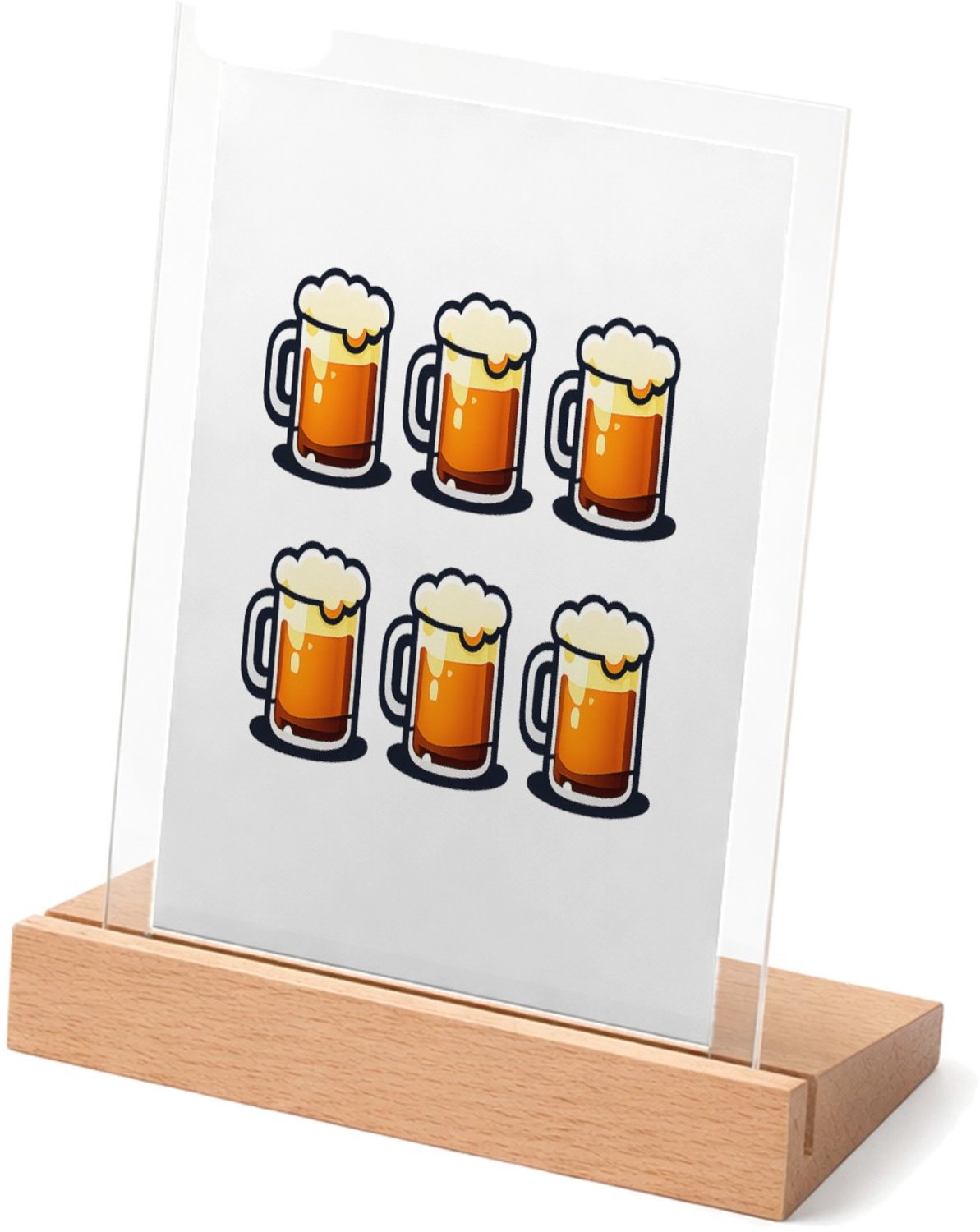Mr Cadeautjes Glasframe met vaste tekst - design Een vergelijkbare humoristische woordspeling, maar met een a | cadeau Wit