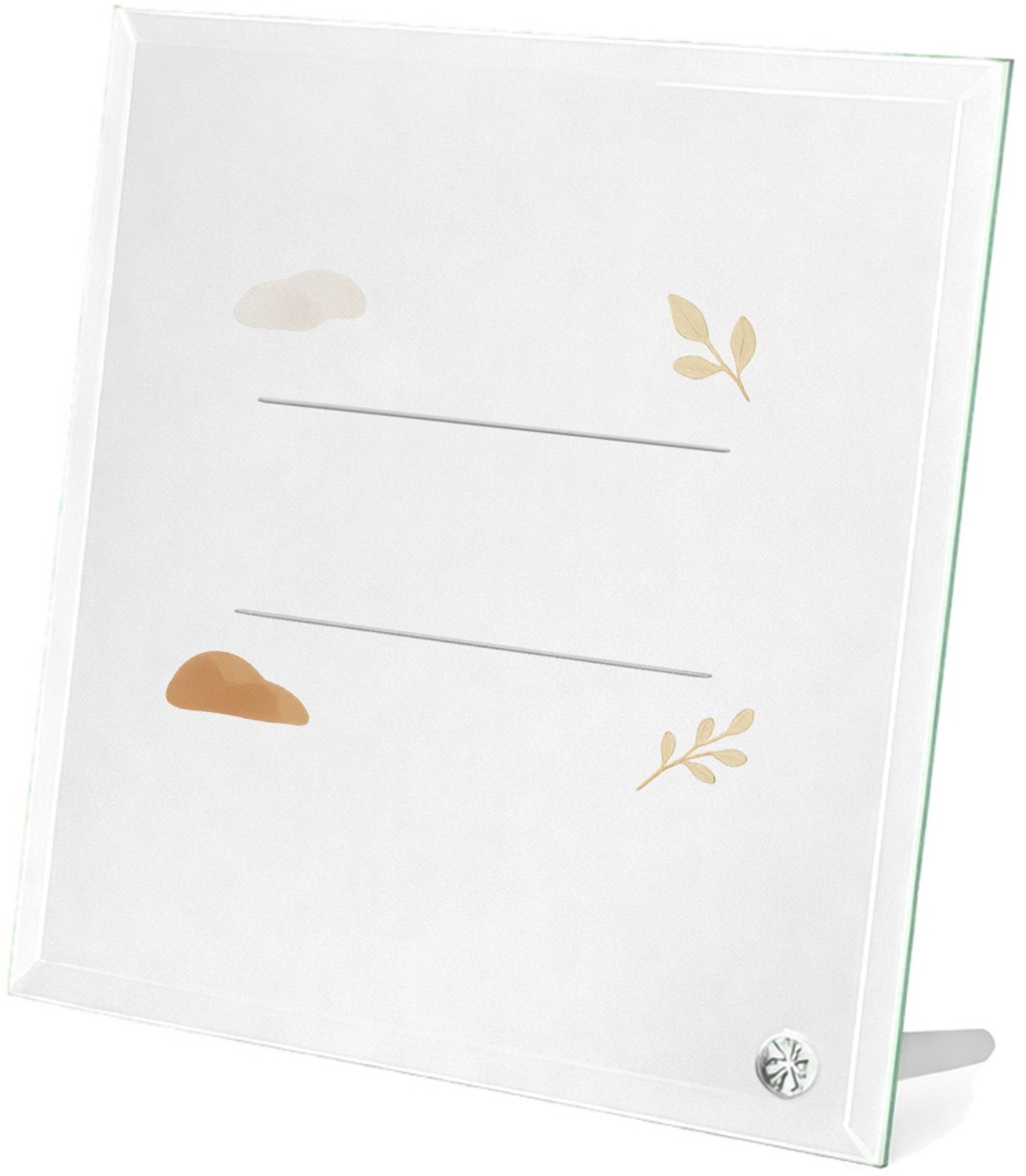 Mr Cadeautjes Glasframe 20 x 20 - design Een strak typografisch kussen met een korte, liefdevolle boo | cadeau Wit