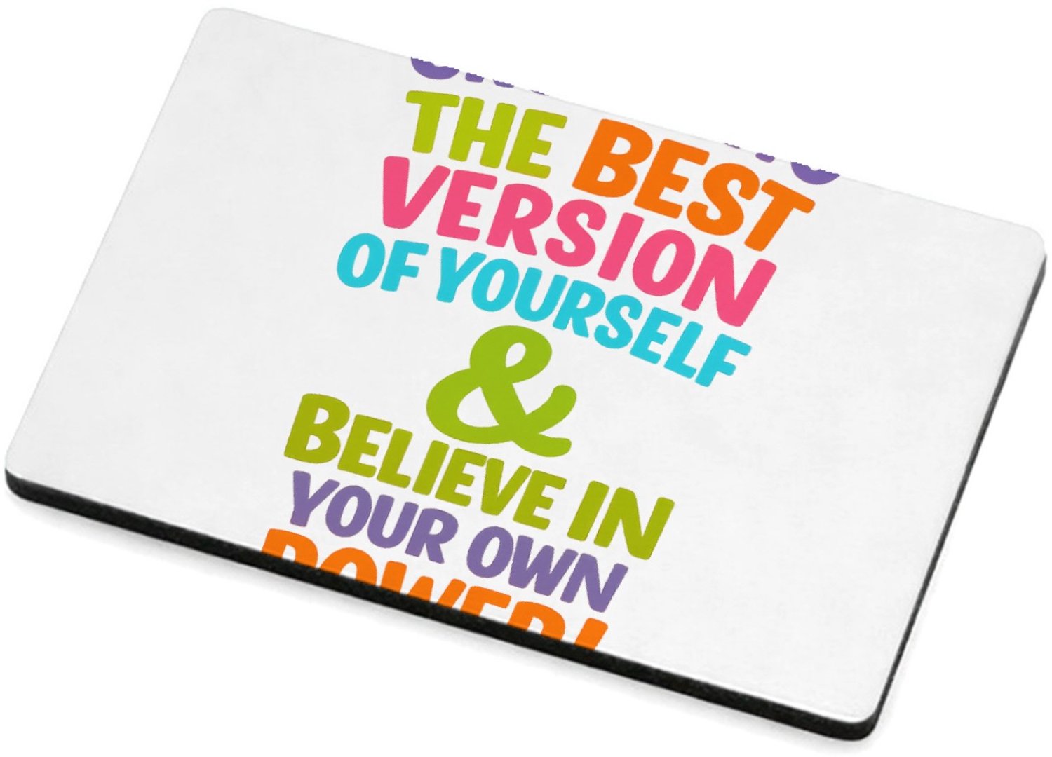 Mr Cadeautjes MDF magnetische fotolijst 7,5 x 5 - design Een vrolijke zelfaffirmatieposter met een andere focus op gr | cadeau Wit