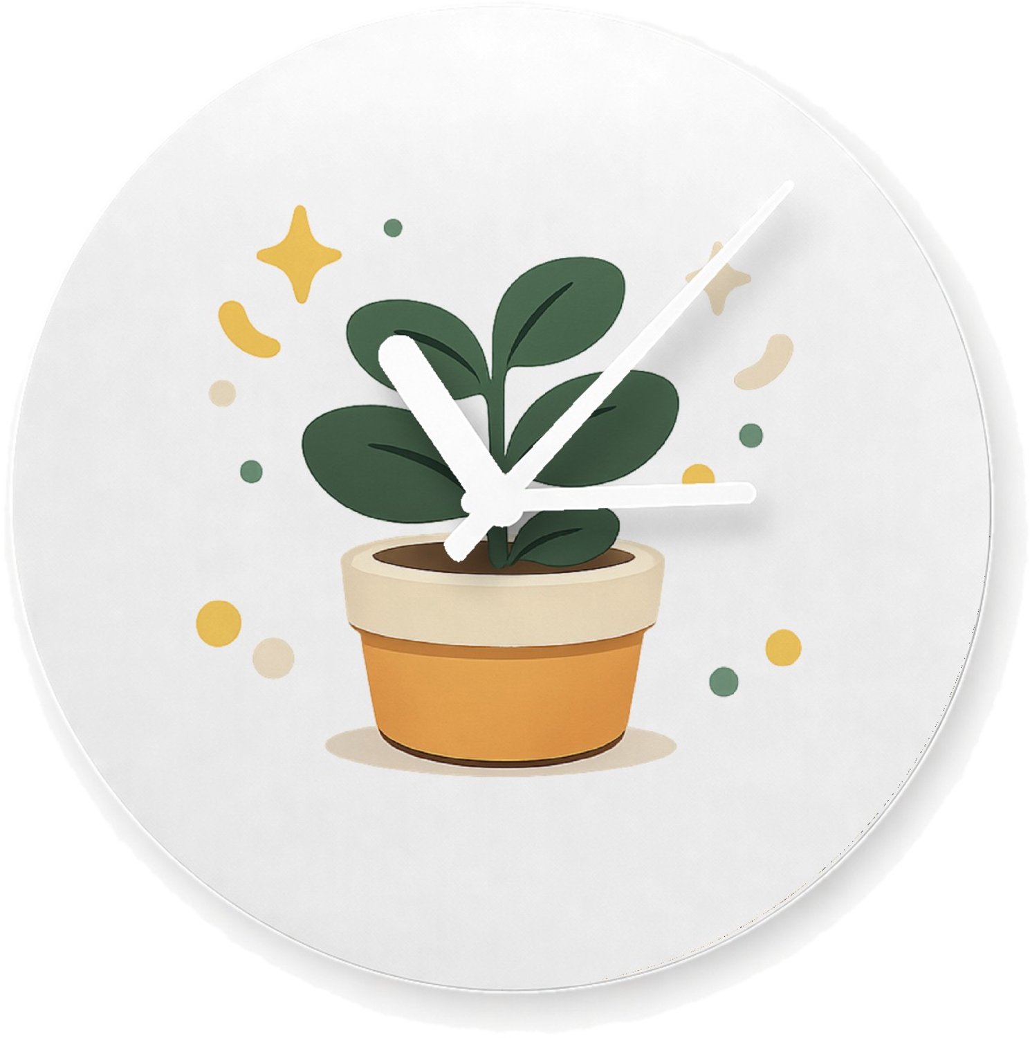 Mr Cadeautjes Glazen klok Ø 20 - design Een vrolijke bedankmok met een kleine, centraal geplaatste i | cadeau Wit