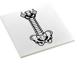 Decoratie tegel Humoristische lichaamsgrap met een andere verticale anatomis - 10,8 x 10,8 cm, keramiek - keuken, badkamer, woonkamer | cadeau