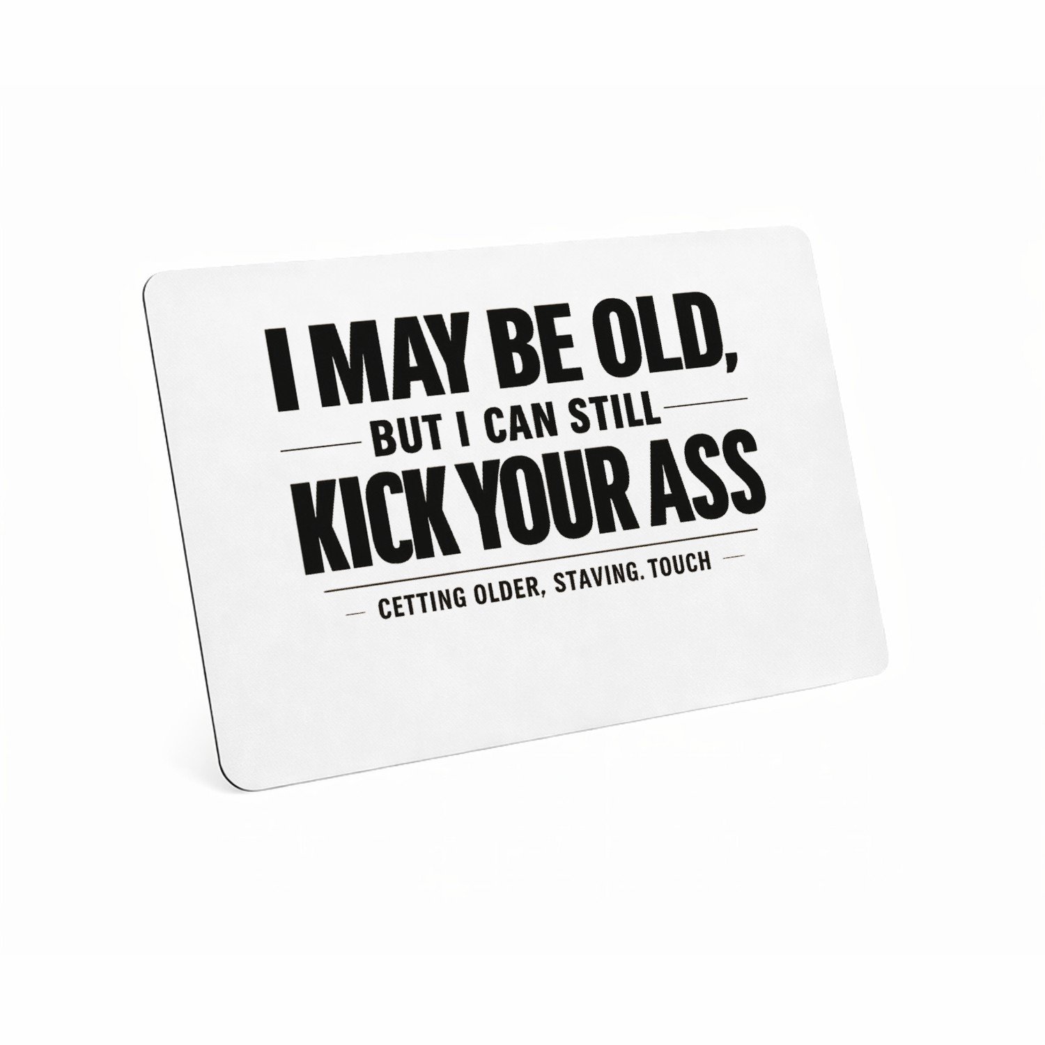 Mr Cadeautjes MDF magnetische fotolijst 28 x 19 - design Minimalistische verjaardagsstatement met zelfspot over energ | cadeau Wit