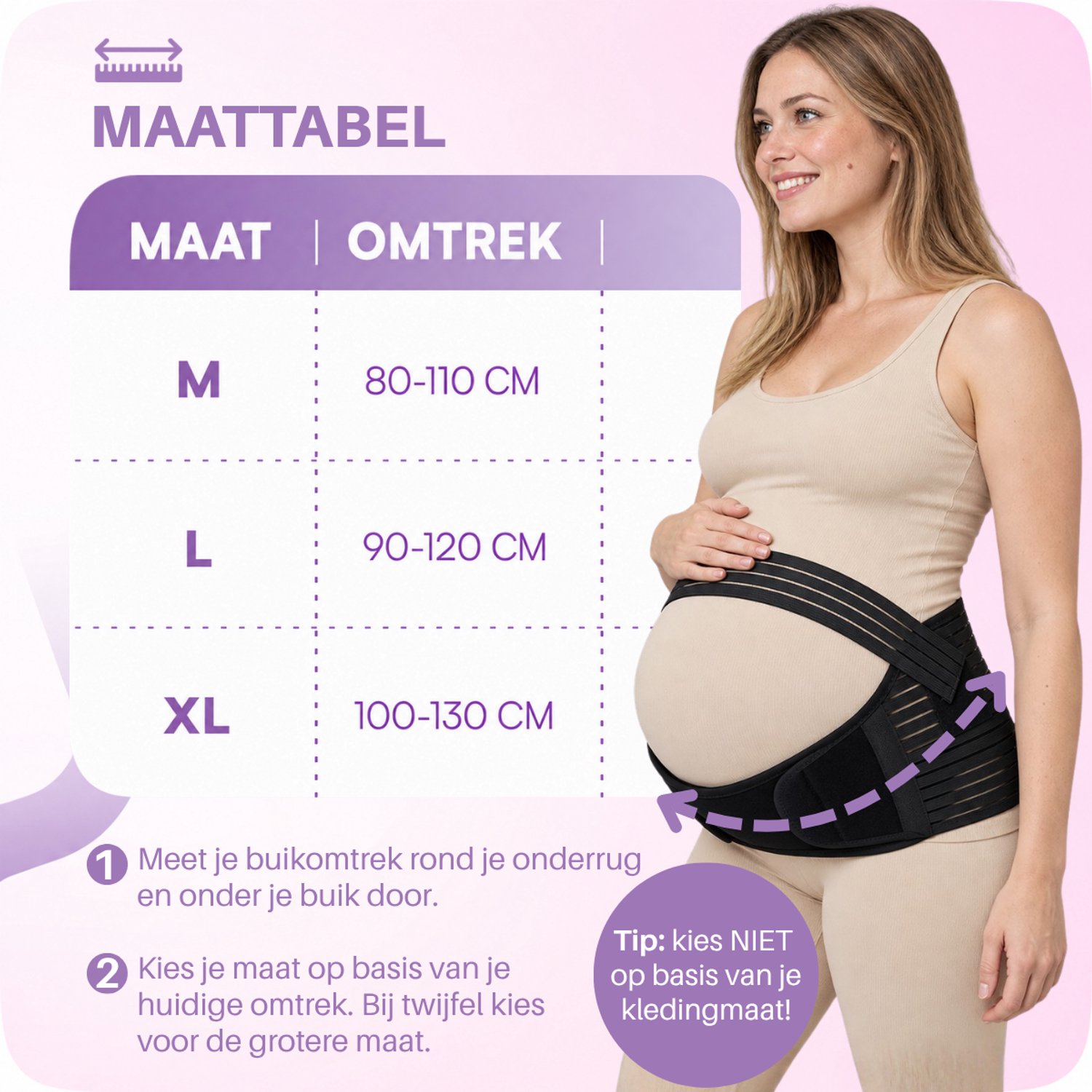 JT Beauty Care Verstelbare Buikband Zwangerschap Zwart Maat XL – Zwangerschapsband – Bekkenband – Zwangerschapskleding Sluitlaken – Pregnancy Belt – Bekkenbrace - Zwangerschapsgordel – Zwangerschaps Band – Steunband Bekken Kado – Zwangerschap Cadeau – foto 3