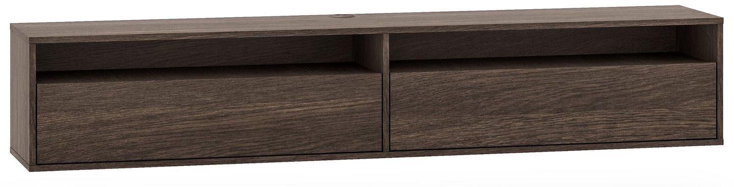 Selsey Heggers – TV-meubel met 2 deuren en vakken - Dunin eiken - 180cm Oak dark decor
