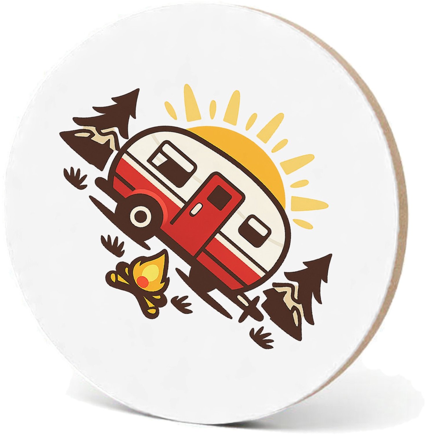 Mr Cadeautjes MDF fotolijst - design Een compacte outdoor-humor print met een andere vrijetijdssc | cadeau Wit