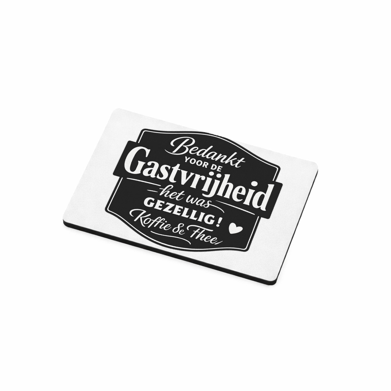 Mr Cadeautjes MDF magnetische fotolijst 7,5 x 5 - design Een speels retro-keukenontwerp met grote typografie en een k | cadeau Wit