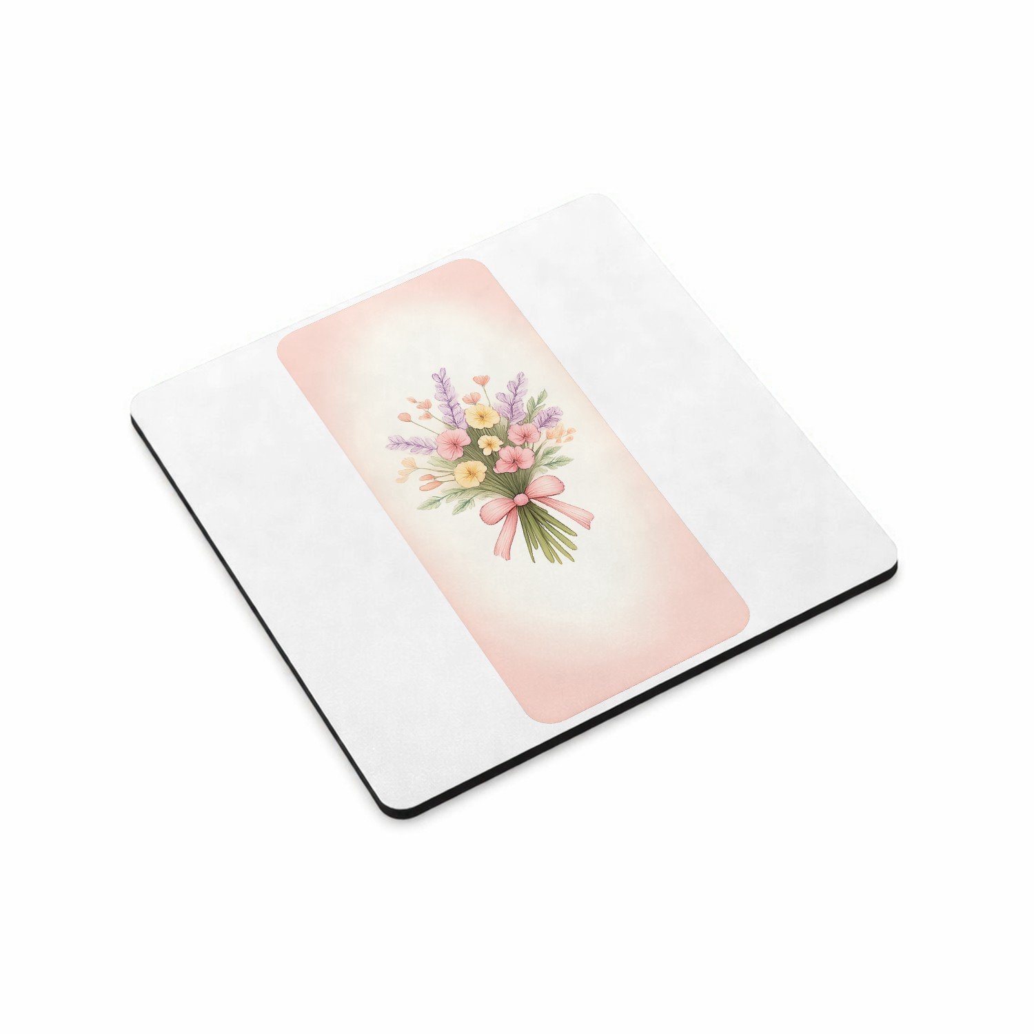 Mr Cadeautjes MDF magnetische fotolijst vierkant 9,5 - design Een serie elegante natuurboeketten in zachte cadeaustijl, ma | cadeau Wit