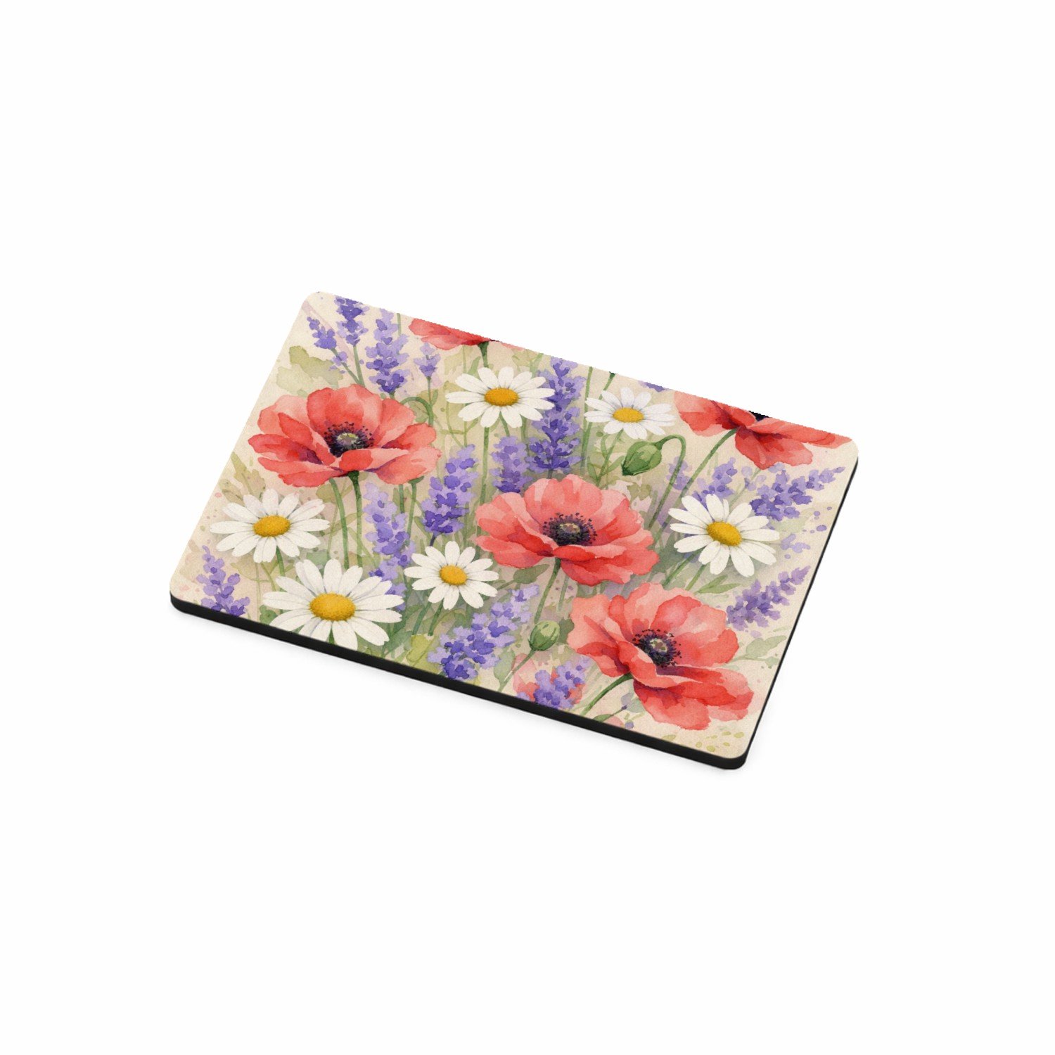 Mr Cadeautjes MDF magnetische fotolijst 7,5 x 5 - design Aquarel wilde bloemen | cadeau Wit