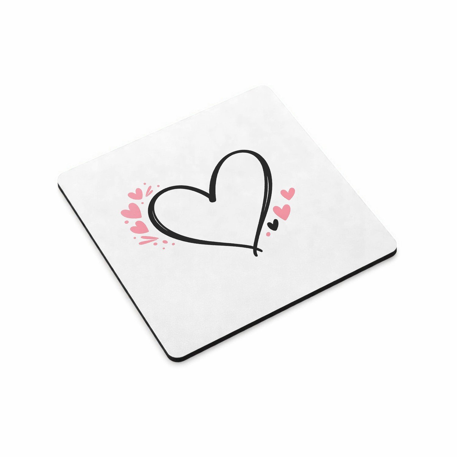Mr Cadeautjes MDF magnetische fotolijst vierkant 9,5 - design Een liefdevolle handlettering met kleine sterren en zachte s | cadeau Wit
