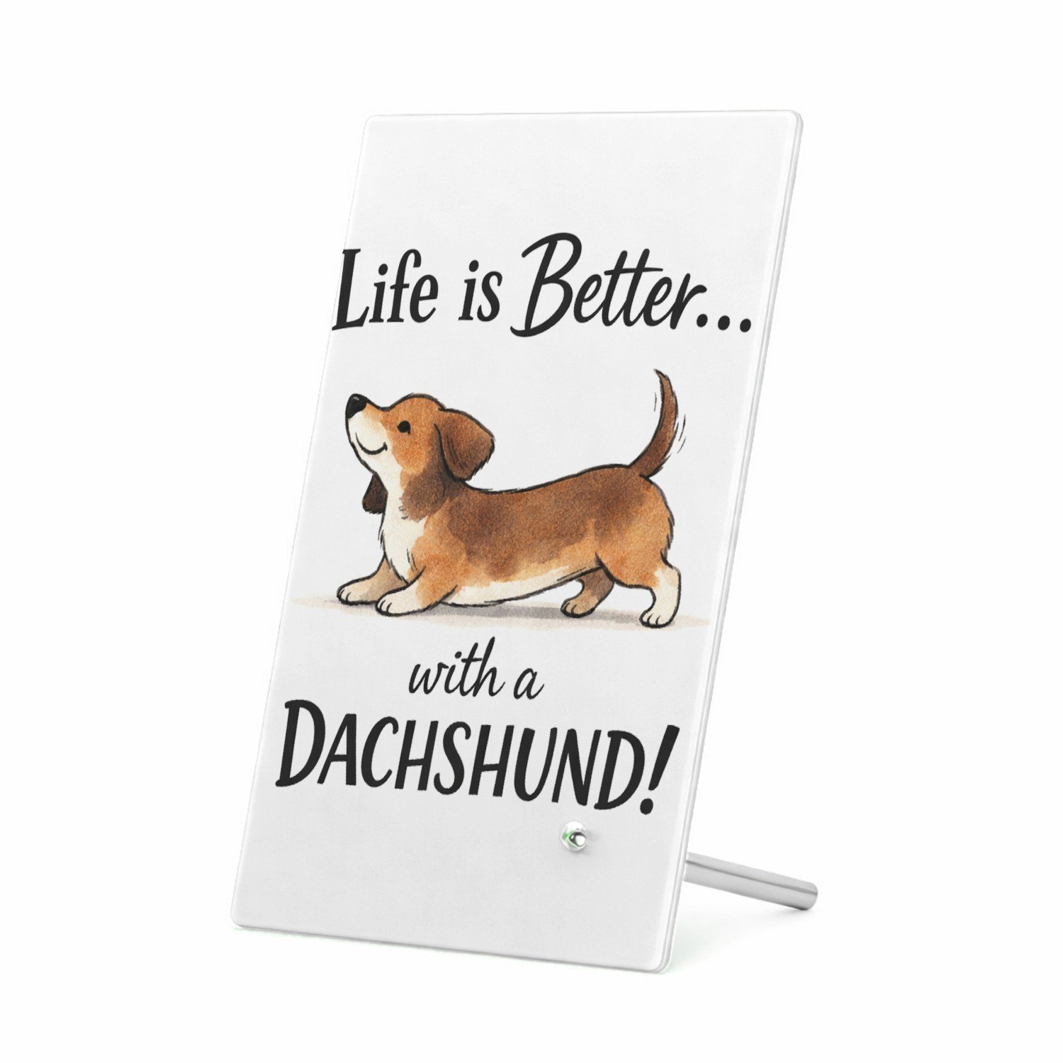 Mr Cadeautjes Glasframe 11 x 16 - design Een grappige, trotse quote over een specifiek hobbydier of d | cadeau Wit