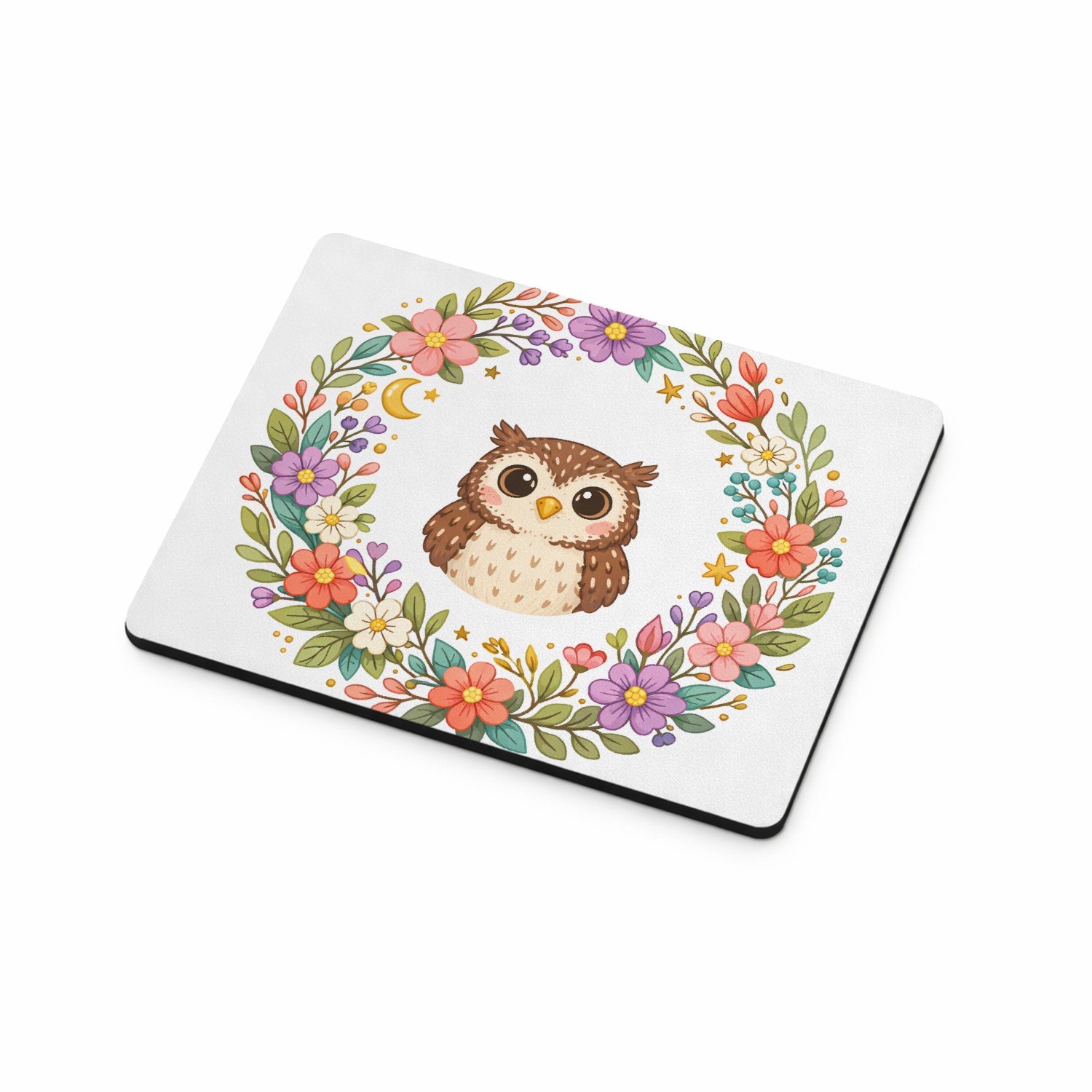 Mr Cadeautjes MDF magnetische fotolijst 9 x 7 - design Centrale emblematische cirkel met natuurdetails rond een die | cadeau Wit