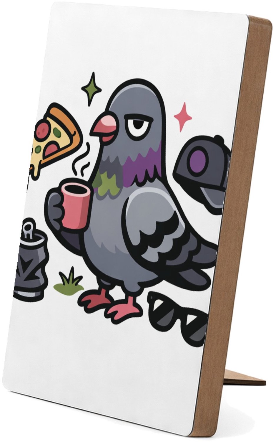 Mr Cadeautjes Glasframe/MDF 12,7 x 17,8 - design Een speelse woordbeeldcompositie met een huisdier als visuel | cadeau Wit