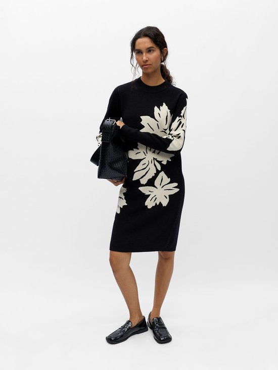 OBJRAY L/S KNIT DRESS AOP NOOS