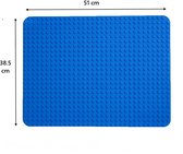 Uniblocks | Grote XL bouwplaat blauw – 51 x 38,5 cm | 51 x 38,5 cm | | bouwplaten geschikt voor Duplo | grondplaten 32x24 noppen | | stad | Combineer met DUPLO bouwstenen | bouwblokken