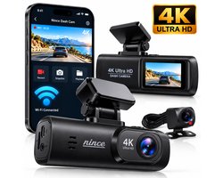 Nince Dashcam Voor Auto van Hoge Kwaliteit - Dashcam Full HD 1080P - Voor en Achter