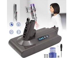 Vervangende Batterij voor Dyson V10 - 6000mAh 25.2V Lithium-ion Accu Compatibel met V10 Animal Absolute Motorhead Fluffy - Inclusief Filter Schroevendraaier Reinigingsborstel