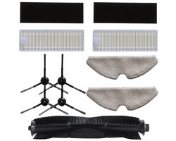 Geschikt voor Neabot N1 robotstofzuiger: complete accessoires - inclusief hoofdborstel, zijborstel, filter en dweil - 9 stuks in totaal.