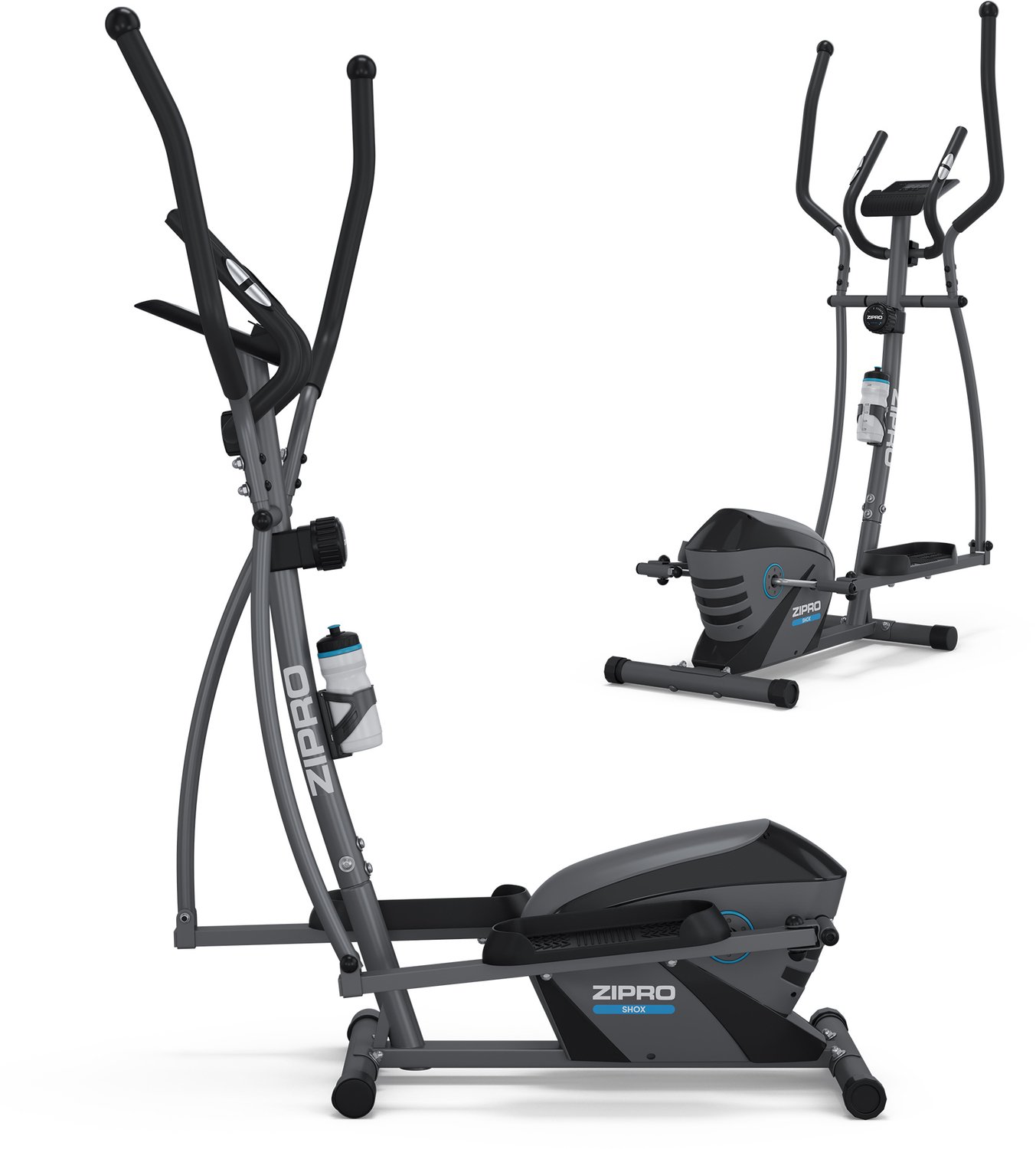 Bol.com ZIPRO Shox - Magnetische Crosstrainer - Hartslagsensoren - Gemakkelijk te transporteren - Antislippedalen - Flessenhoude... aanbieding