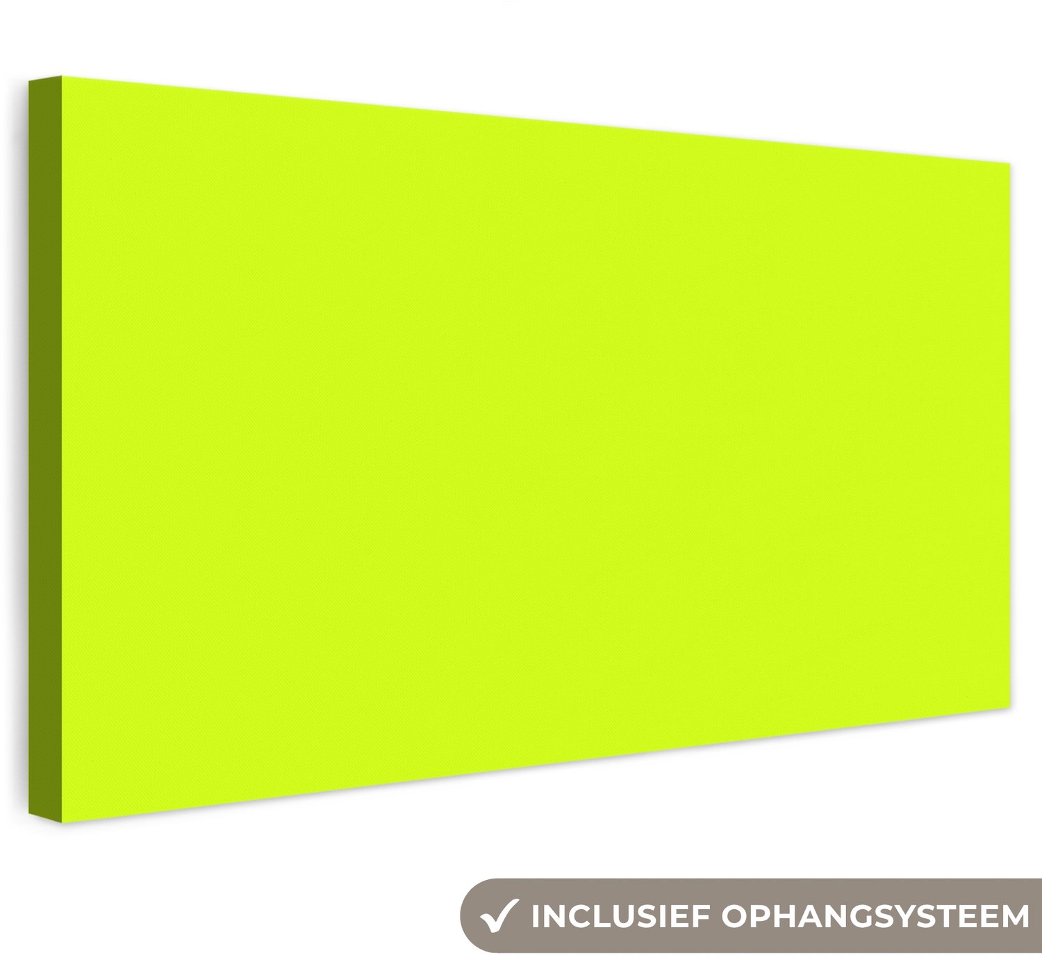 Canvas schilderij 40x20 cm - Exclusieve wanddecoratie Electric - Lemon - Geel - Muurdecoratie woonkamer - Slaapkamer decoratie - Kamer accessoires - Schilderijen op canvas