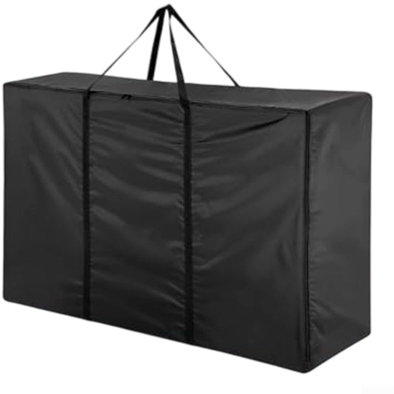 Famanu Waterdichte opbergtas voor tuinkussens, 420D Oxford materiaal, 180 x 60 x 80 cm, zwaar belastbaar met rits en handgrepen, ideaal voor binnen- buitengebruik, kleur zwart, 1 stuk