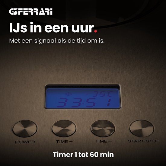 G3 Ferrari Cremosa Compressie-ijsmachine 1,5 l Roestvrijstaal 150 W van G3 Ferrari — afbeelding 3