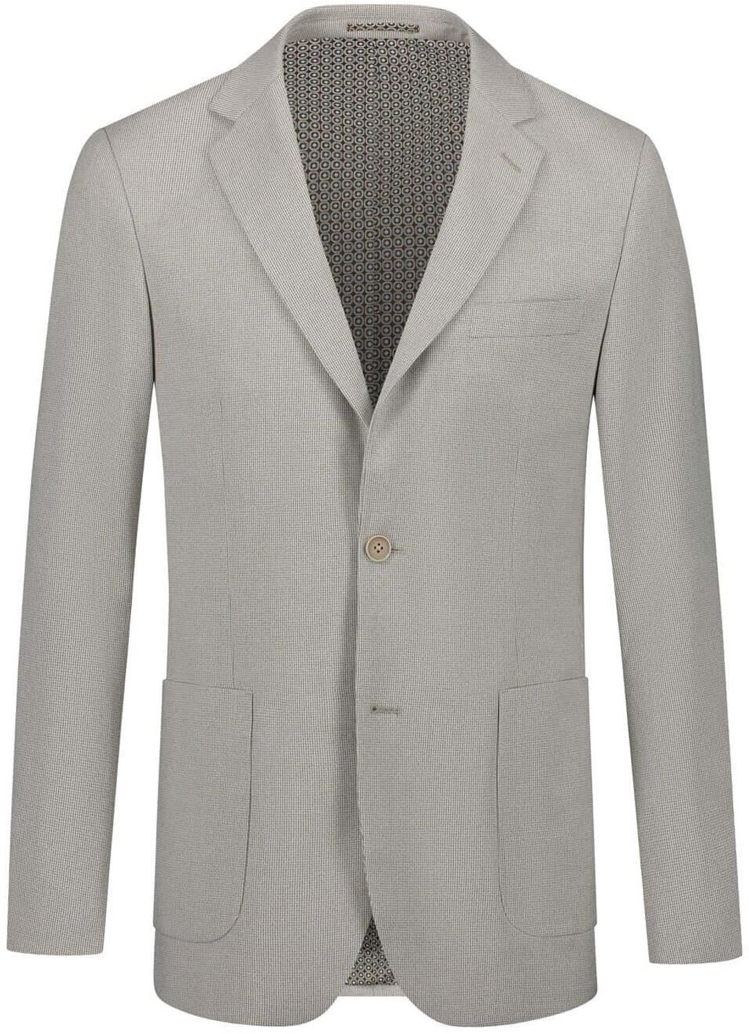 GENTS - Colbert pied-de-poule graan grijs - Polyester - Beige - Maat XL (106)