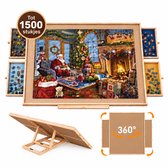Puzzeltafel Met 4 Lades – 360° Draaibaar – Verstelbaar Puzzelbord – Puzzelplaat - Puzzels Tot 1500 Stukjes