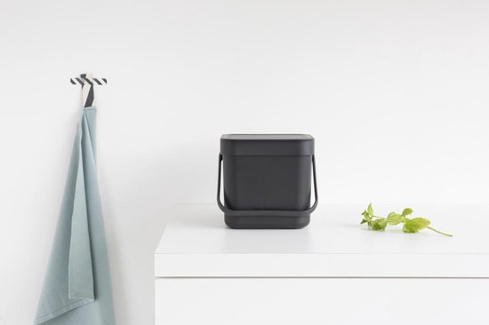 Brabantia Sort & Go bac à déchets 3 litres - Dark Grey