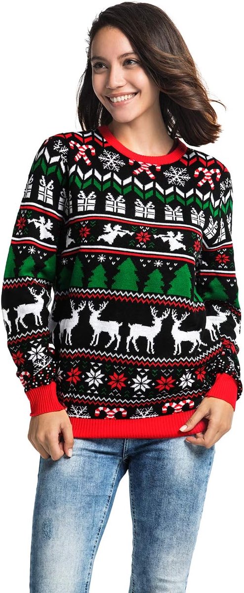 Unisex Mens/Womens Hoodie 3D Printed Pullover Christmas Long Sleeve Sweatshirt,M,Multi-18010 Dames Trui