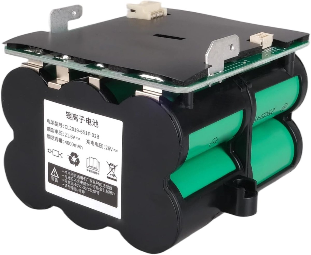 4000mAh 21,6V Li-ion Vervangende Batterij Compatibel met Tineco Floor One S5, S5 Pro 2/Smart/Steam Draadloze Nat-Droog Stofzuiger, Reservebatterij met Lange Gebruiksduur