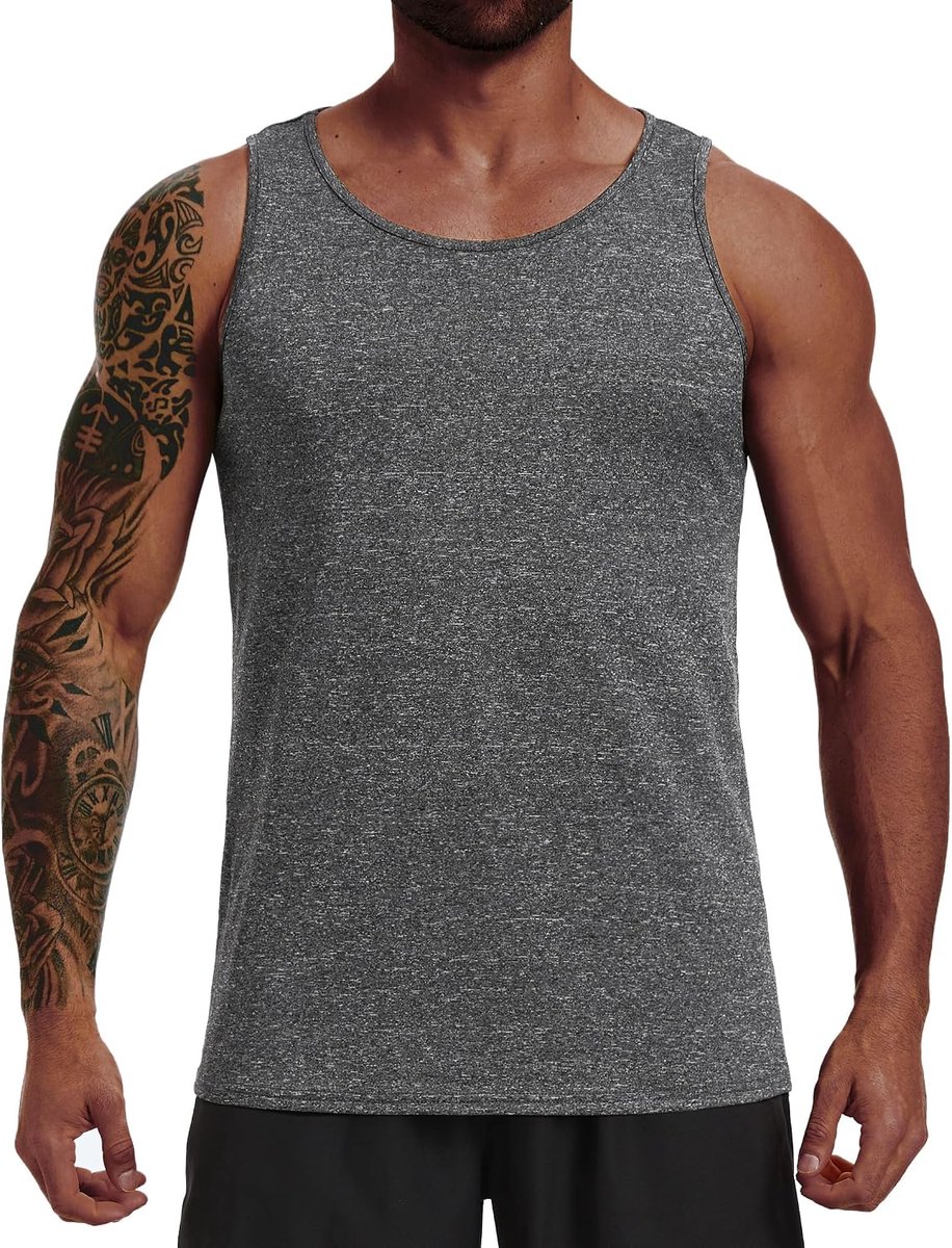 Sporttanktop voor heren, mouwloos, tanktop, fitnessstudio, hardlopen, ademende top, lichte top, training, fitness, tanktops, hardlopen, gym, zomer, T-shirt, mouwloos, S-3XL
